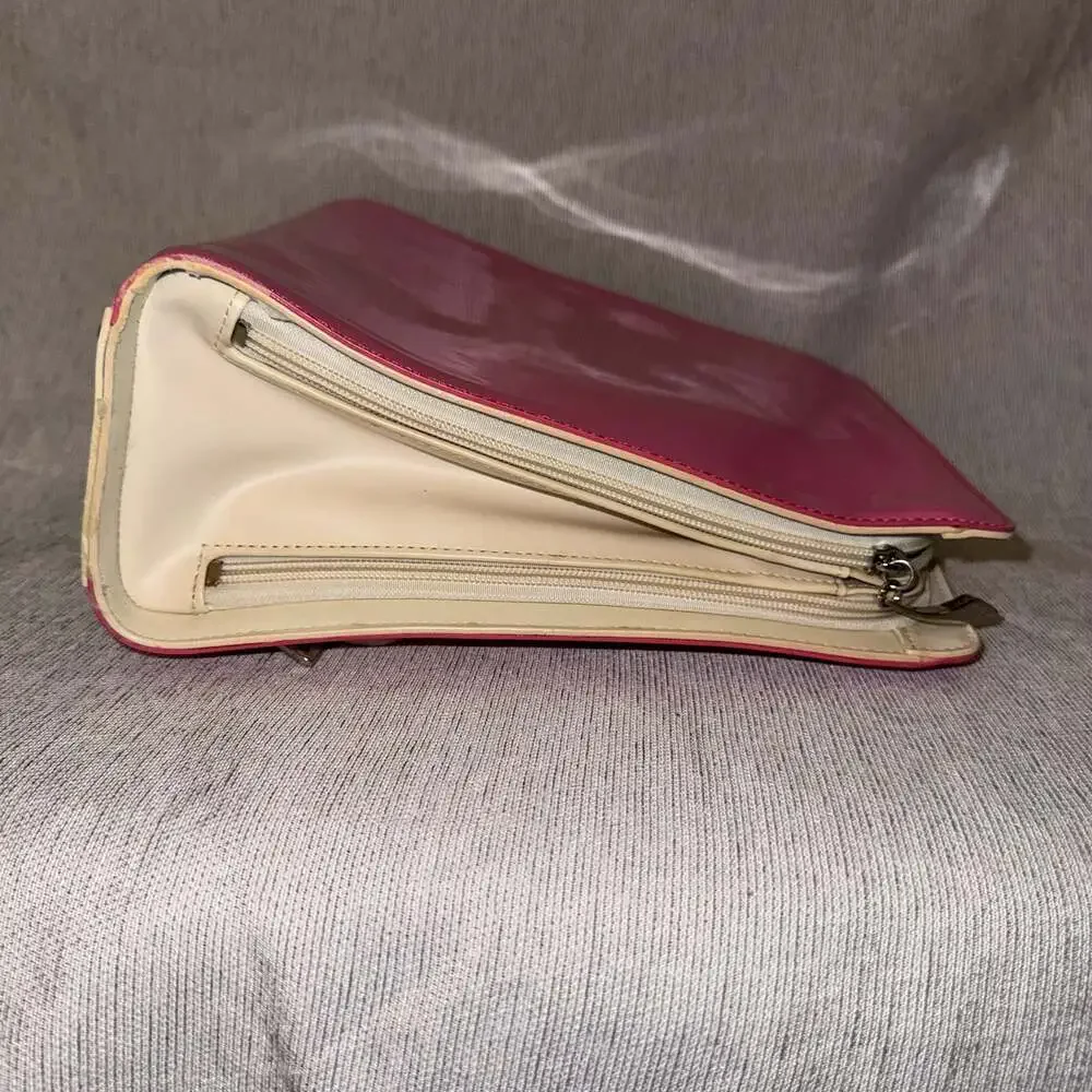 Beijo Hot Pink Patent Faux Leather Shoulder Bag Purse Y2K Barbiecore